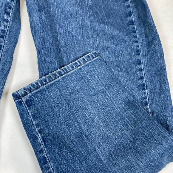 Lee Side Elastic At The Waist 14 Medium Cotton Blend Blue Jeans - Picture 2 of 8